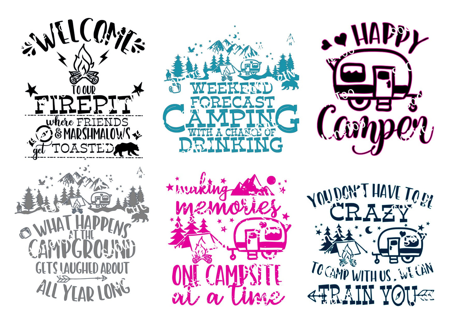 Camping - Laughing Waterslide Decals - SoCuteINeedOneToo