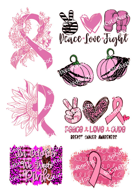 Cancer Awareness #3 Waterslide Decals - SoCuteINeedOneToo