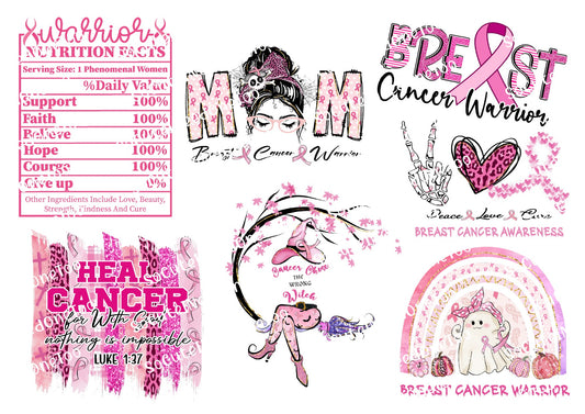 Cancer Warrior Waterslide Decals - SoCuteINeedOneToo