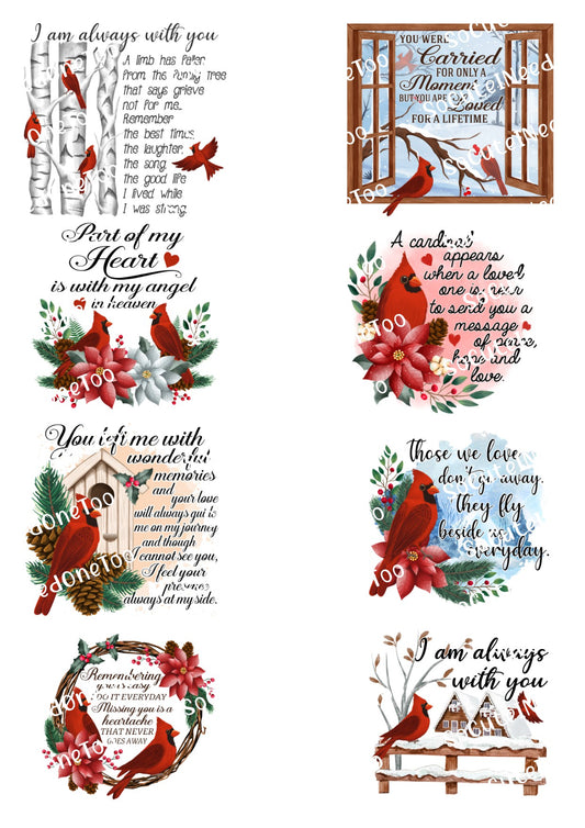 Cardinals - I am always with you Waterslide Decals - SoCuteINeedOneToo
