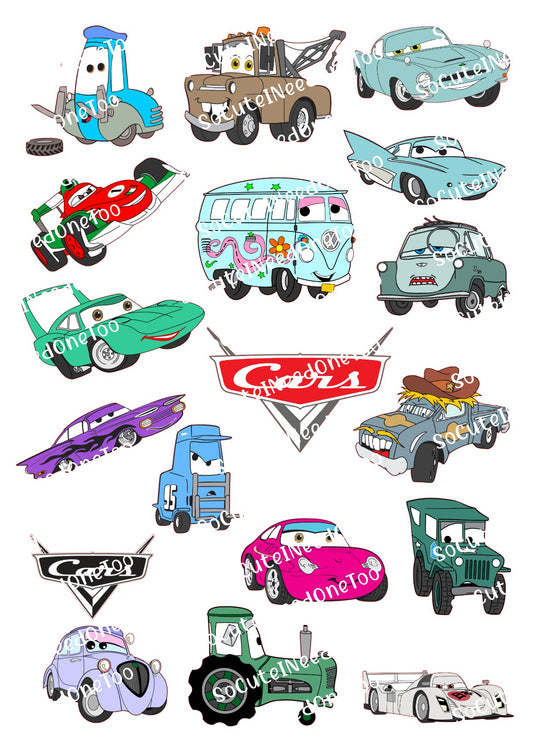 Cars #3 Waterslide Decals - SoCuteINeedOneToo
