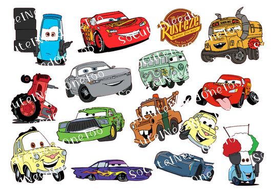 Cars #6 & #7 Waterslide Decals - SoCuteINeedOneToo