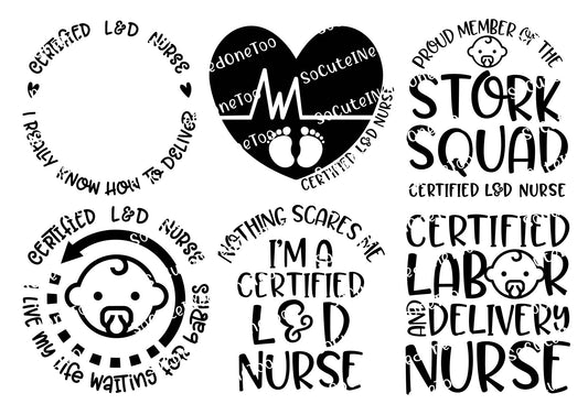 Certified L&D Nurse Waterslide Decals - SoCuteINeedOneToo