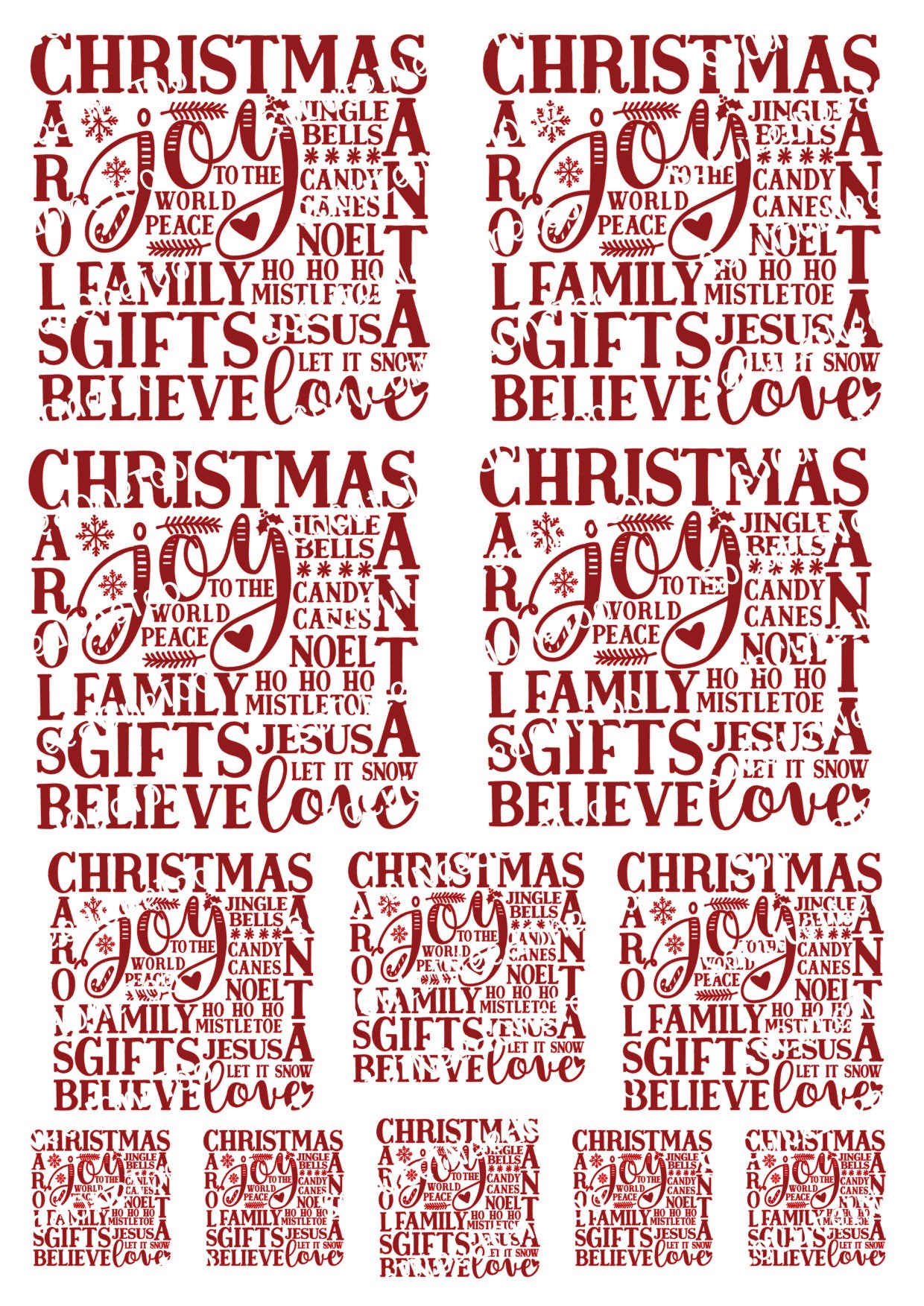 Christmas Carol Waterslide Decals - SoCuteINeedOneToo