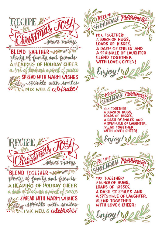 Christmas Cheer Waterslide Decals - SoCuteINeedOneToo