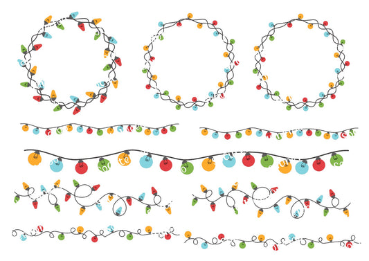 Christmas Lights & Wreath Waterslide Decals - SoCuteINeedOneToo