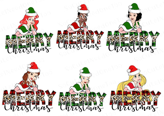 Christmas Princesses #2 Waterslide Decals - SoCuteINeedOneToo