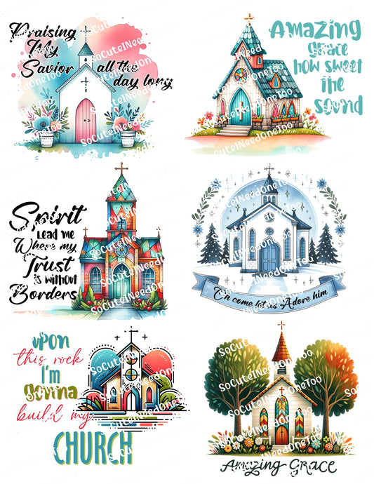 Church #2 Waterslide Decals - SoCuteINeedOneToo