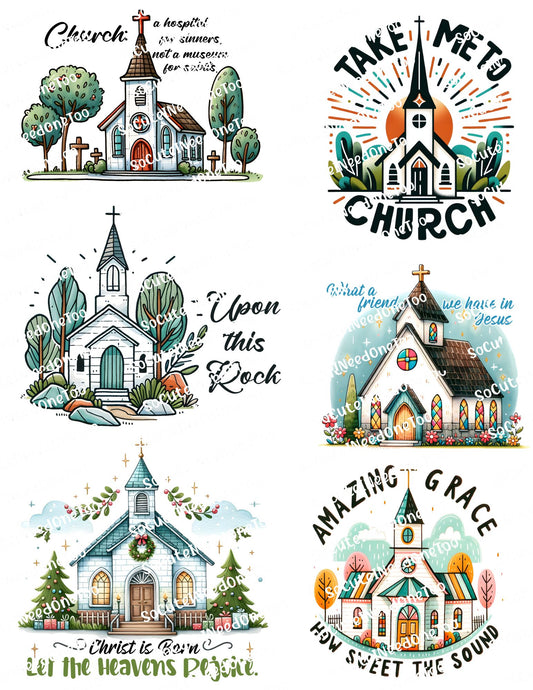 Church #3 Waterslide Decals - SoCuteINeedOneToo