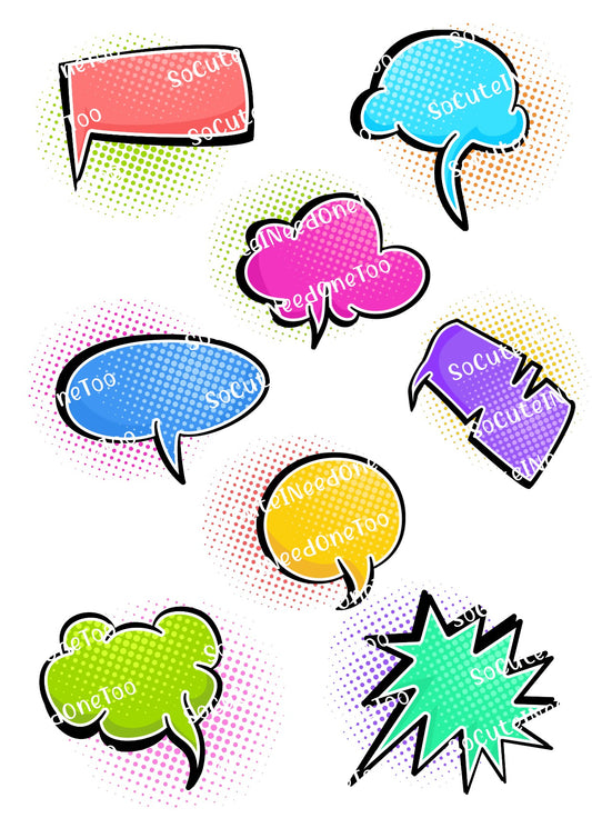 Comic Bubbles Waterslide Decals - SoCuteINeedOneToo