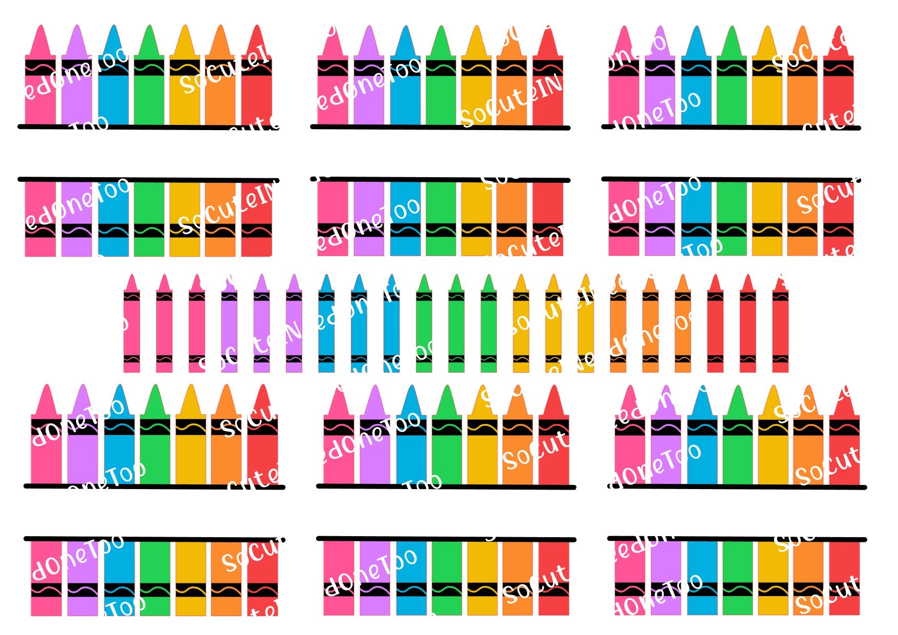 Crayon Box To Personalize Waterslide Decals - SoCuteINeedOneToo