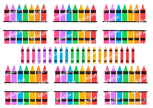 Crayon Box To Personalize Waterslide Decals - SoCuteINeedOneToo