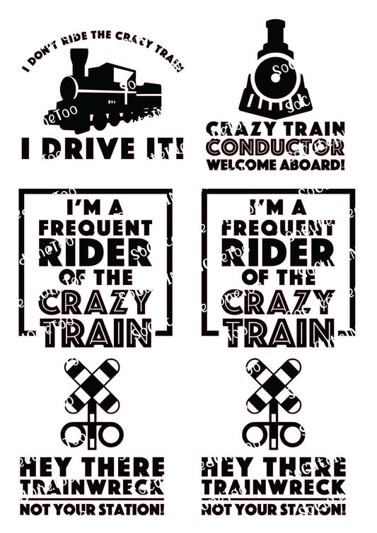 Crazy Train Waterslide Decals - SoCuteINeedOneToo