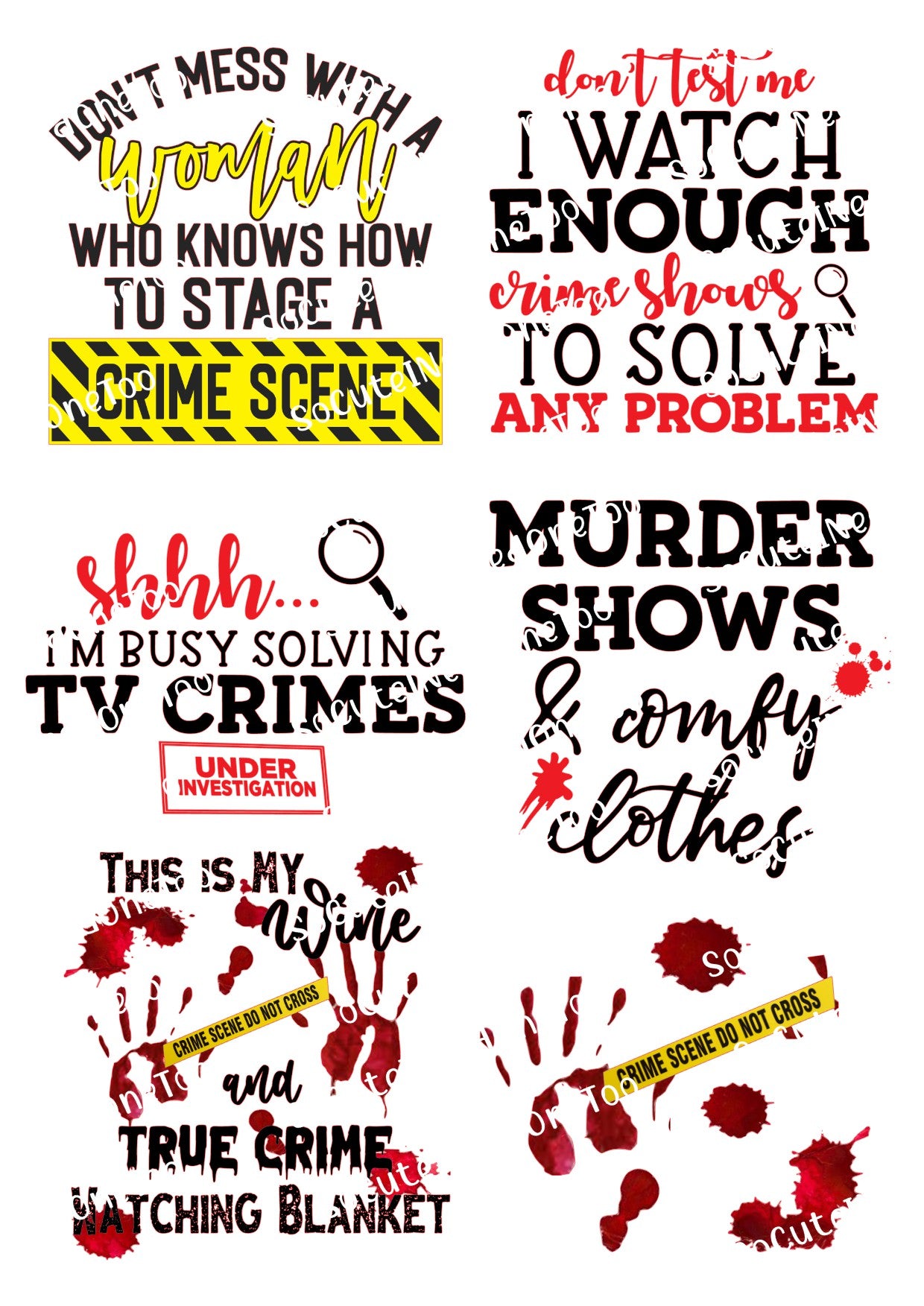 Crime Scene Waterslide Decals - SoCuteINeedOneToo