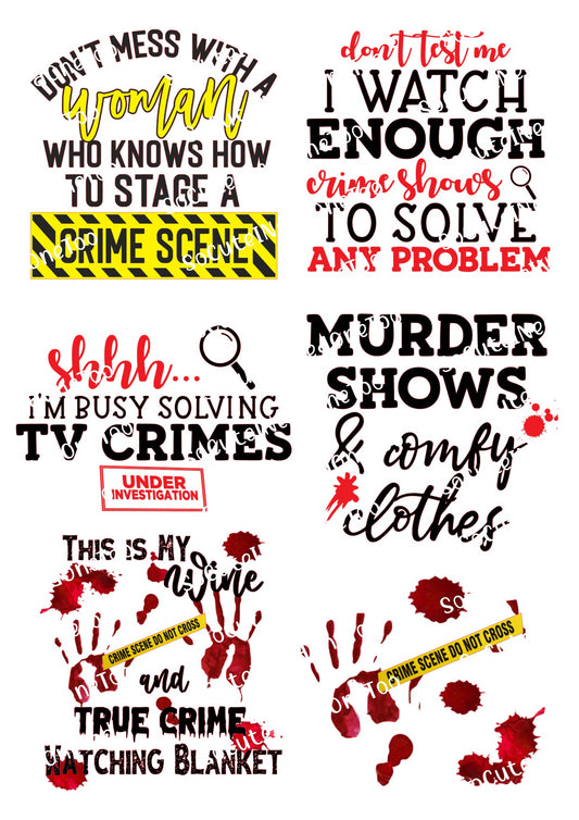 Crime Scene Waterslide Decals - SoCuteINeedOneToo