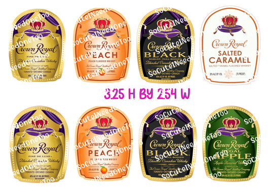 Crown Royal - Variety Sheet Waterslide Decals - SoCuteINeedOneToo