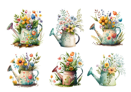 Cute Flowers in Watering Can Waterslides - SoCuteINeedOneToo