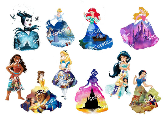 Disney Girls With Pretty Dresses Decals - SoCuteINeedOneToo