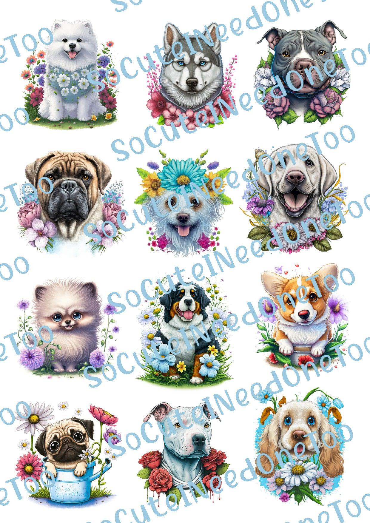 Dog #2 on Clear/White Waterslide Paper - SoCuteINeedOneToo