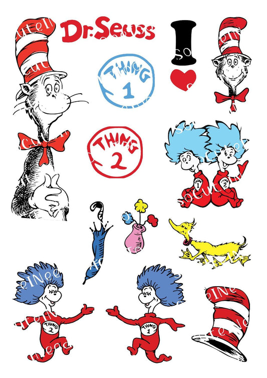 Dr. Seuss #6 Waterslide Decals - SoCuteINeedOneToo