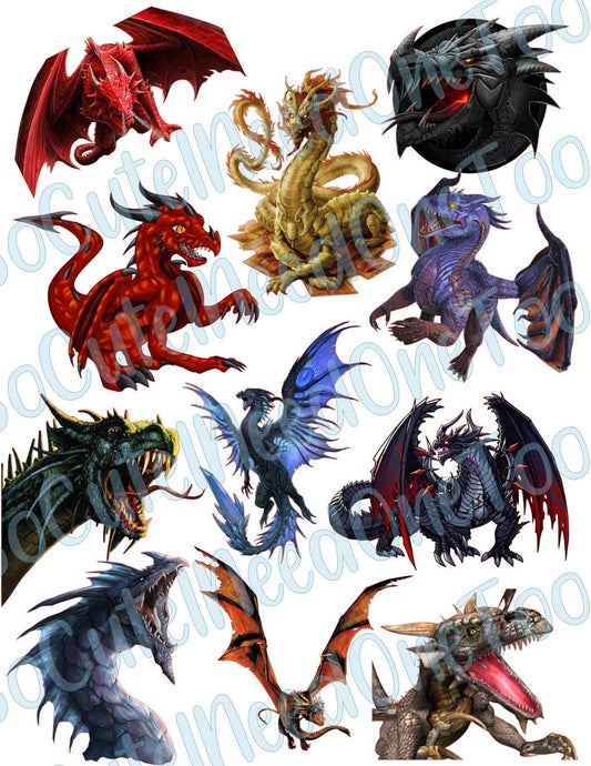 Dragons #2 Waterslide Decals - SoCuteINeedOneToo