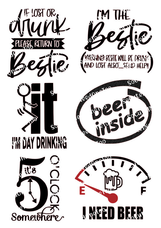 Drinking - F It Waterslide Decals - SoCuteINeedOneToo