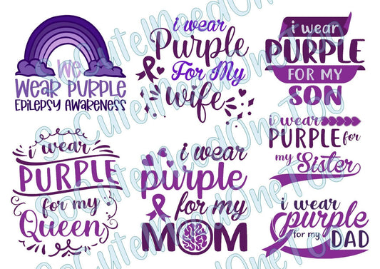 Epilepsy Awareness Waterslide Decals - SoCuteINeedOneToo