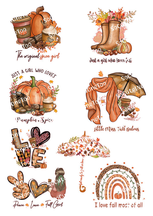 Fall #1 Waterslide Decals - SoCuteINeedOneToo
