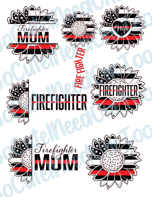 Firefighter #6 Waterslide Decals - SoCuteINeedOneToo