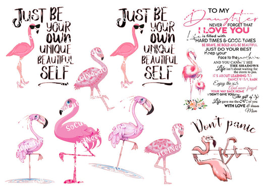 Flamingo Waterslide Decals - SoCuteINeedOneToo