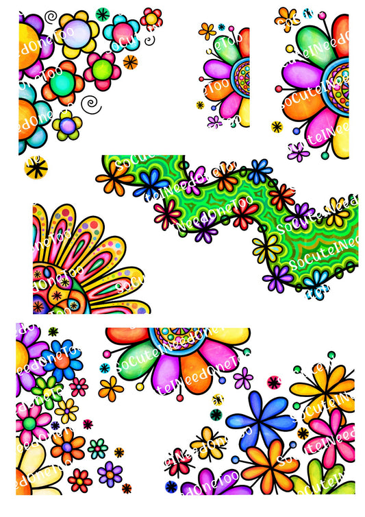 Floral Bundle Waterslide Decals - SoCuteINeedOneToo