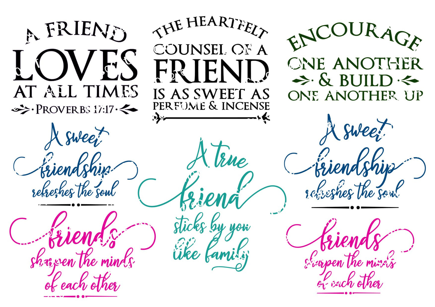 Friends on Clear/White Laser Printed Waterslide Paper Ready To Use - SoCuteINeedOneToo