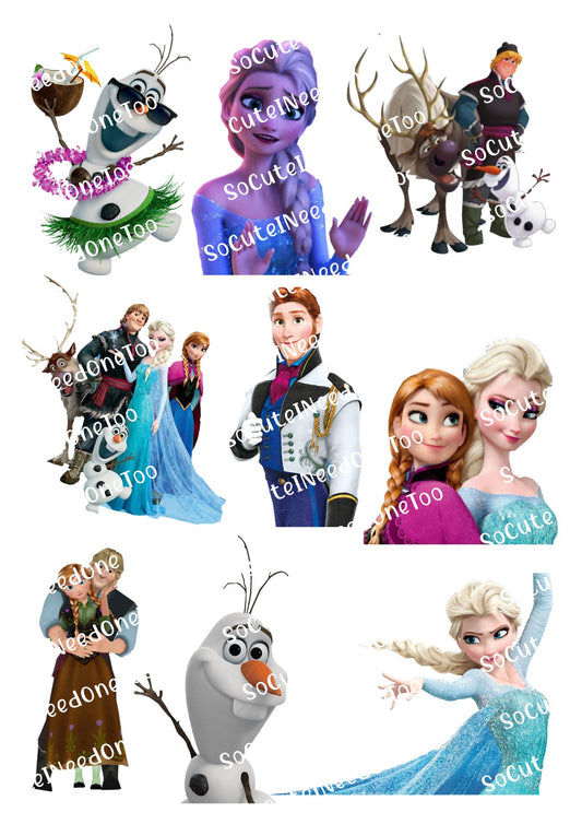 Frozen #4 Waterslide Decals - SoCuteINeedOneToo