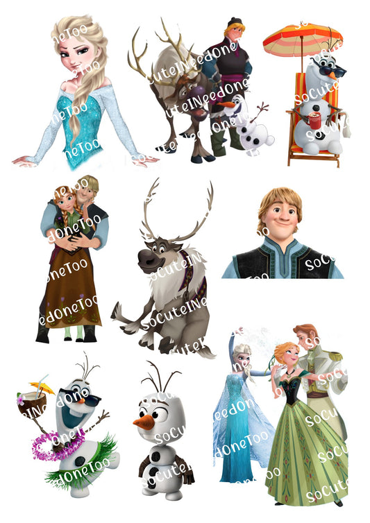 Frozen #5 Waterslide Decals - SoCuteINeedOneToo