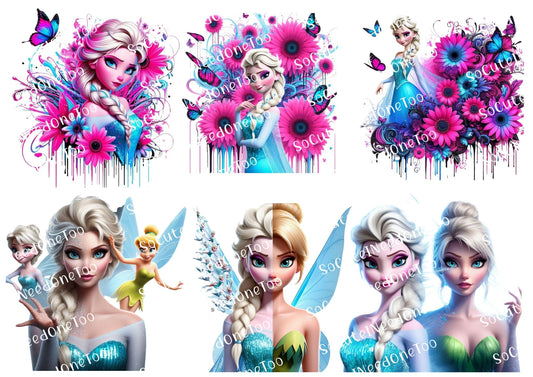 Frozen & Tinkerbell Waterslide Decals - SoCuteINeedOneToo