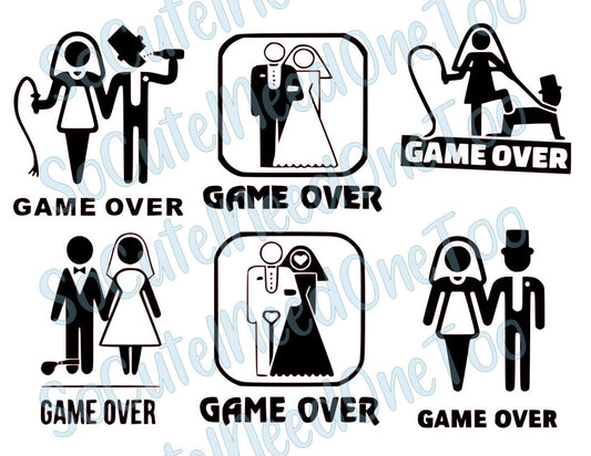 GAME OVER on Clear/White Waterslide Paper Ready To Use - SoCuteINeedOneToo