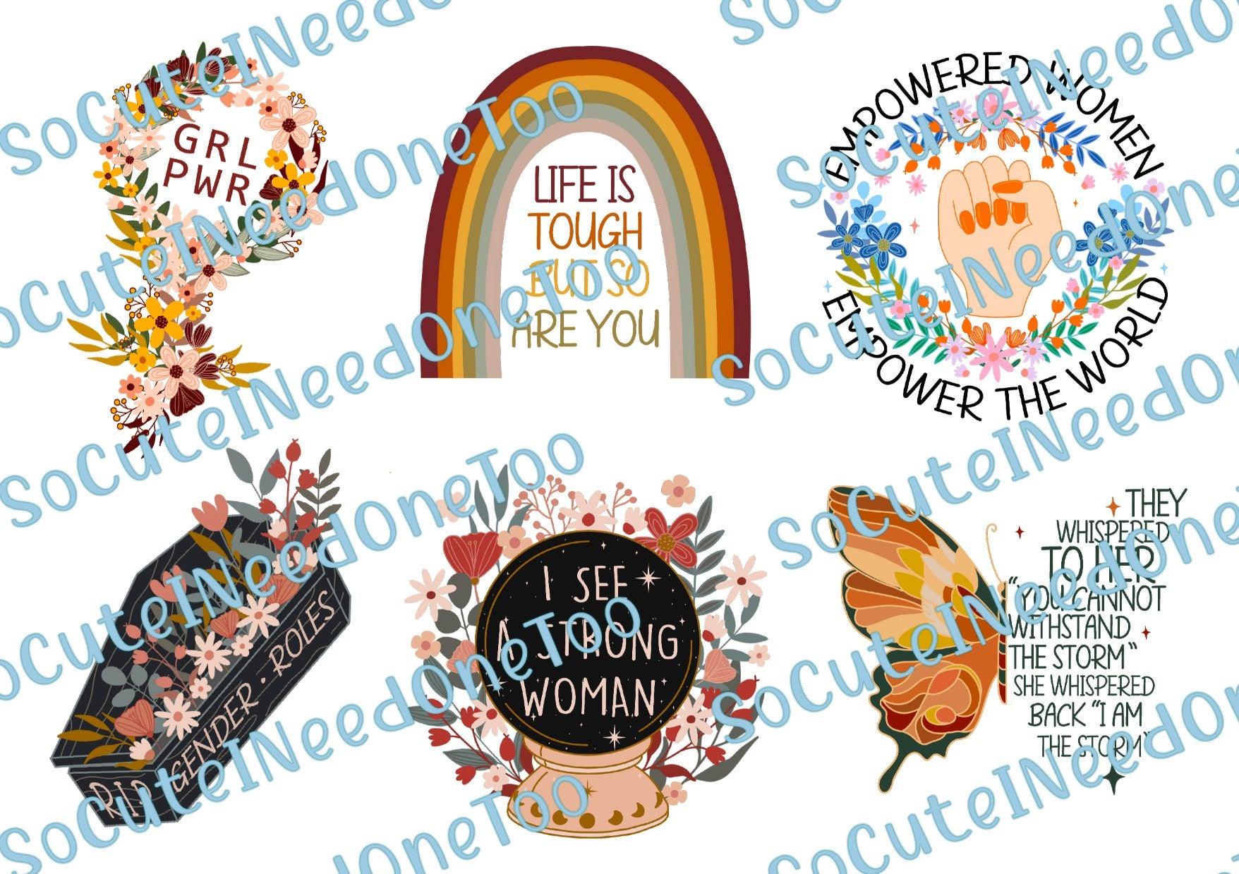 Girl Power #3 Waterslide Decals - SoCuteINeedOneToo