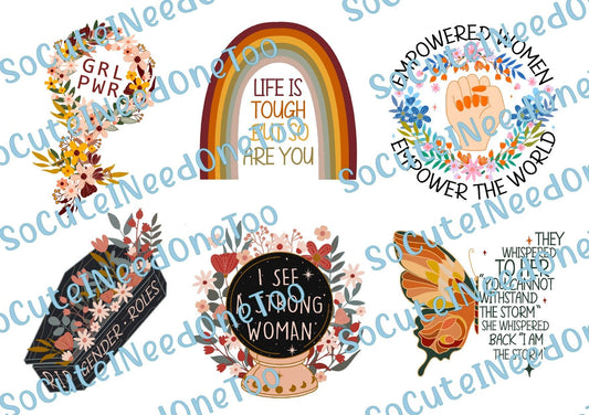 Girl Power #3 Waterslide Decals - SoCuteINeedOneToo