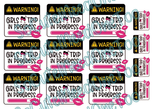 Girls Are Drinking With Lips on Clear/White Waterslide Paper Ready To Use - SoCuteINeedOneToo