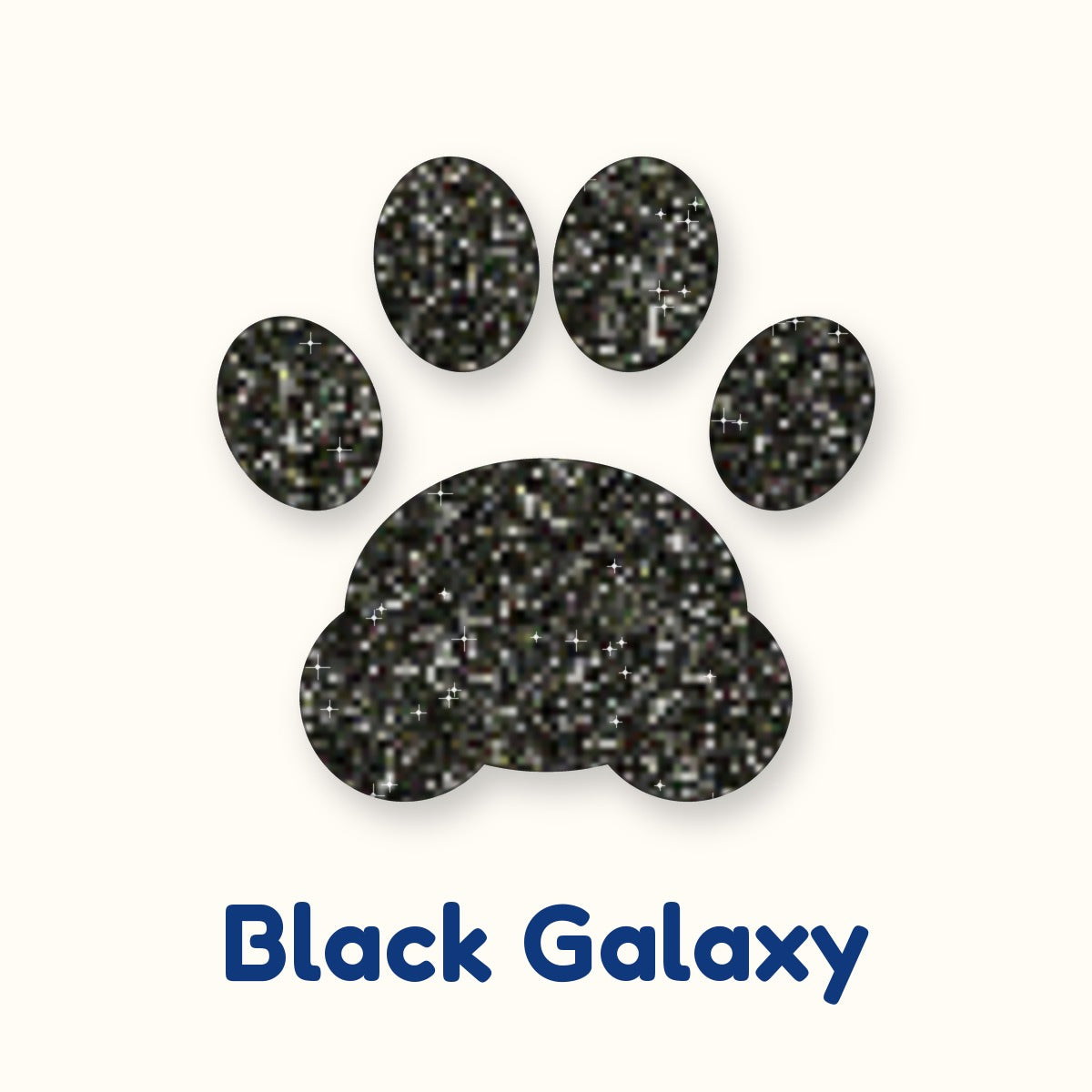 Black Galaxy glitter heat transfer vinyl color swatch