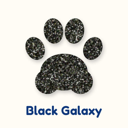 Black Galaxy glitter heat transfer vinyl color swatch