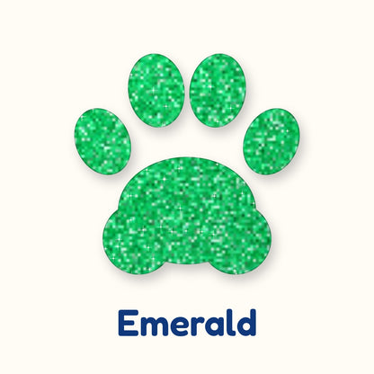 Emerald glitter heat transfer vinyl color swatch