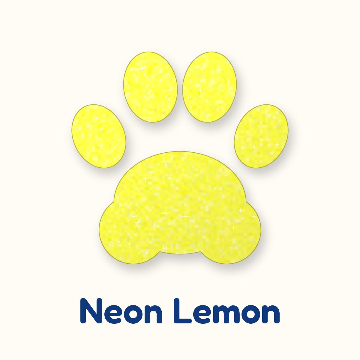 Neon Lemon glitter heat transfer vinyl color swatch