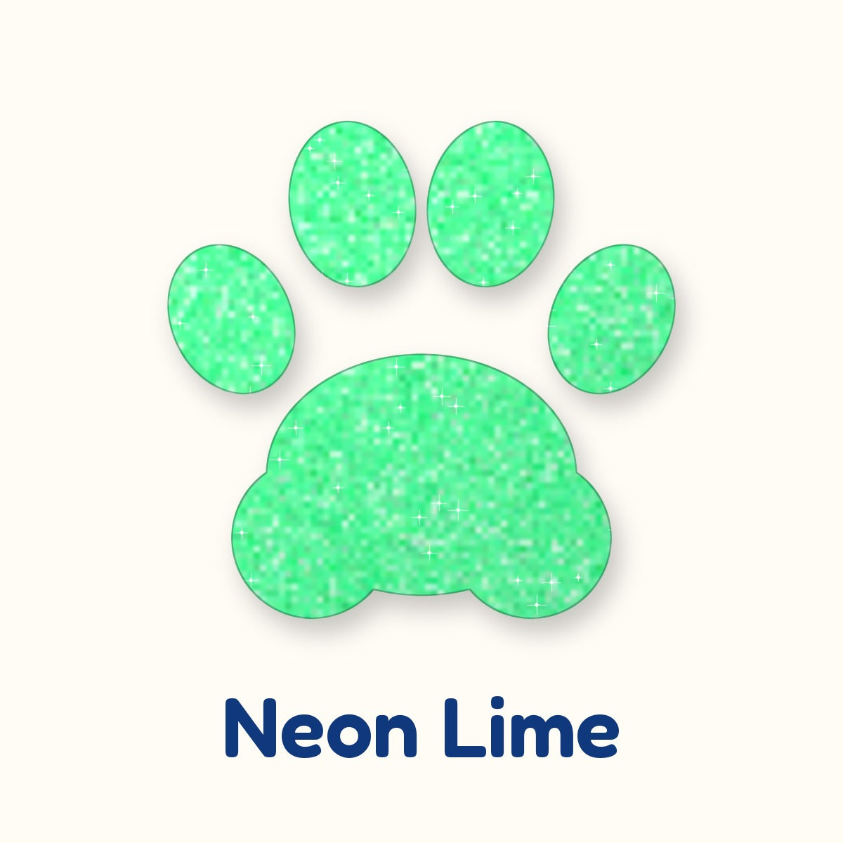 Neon Lime glitter heat transfer vinyl color swatch