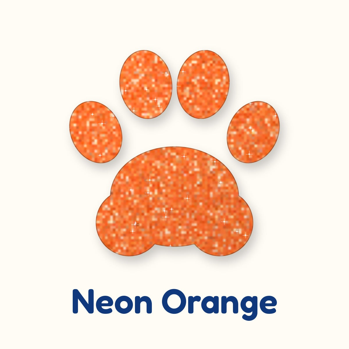 Neon Orange glitter heat transfer vinyl color swatch
