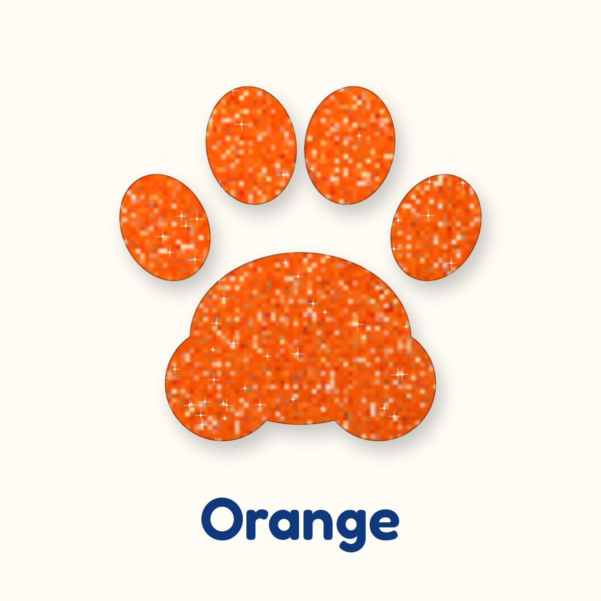 Orange glitter heat transfer vinyl color swatch