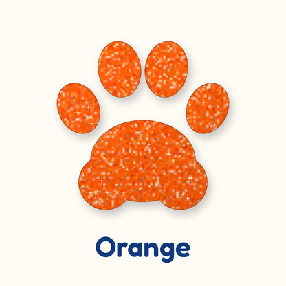 Orange glitter heat transfer vinyl color swatch
