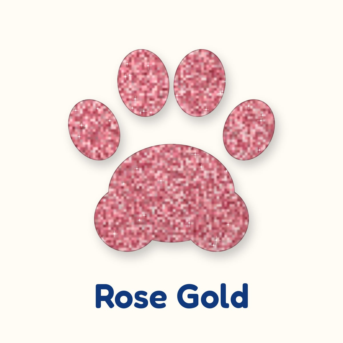 Rose Gold glitter heat transfer vinyl color swatch