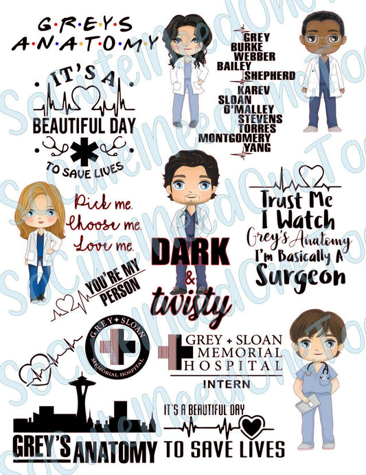 Grey's Anatomy #3 Decals - SoCuteINeedOneToo