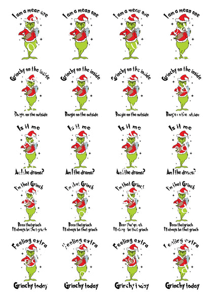 Grinch 2 in Standing Waterslide Decals - SoCuteINeedOneToo